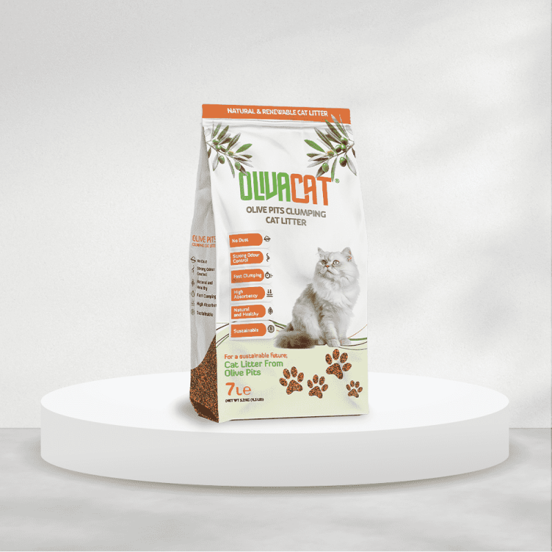 Zeytin Çekirdeğinden Üretilen Doğal Kedi Kumu 7 L
